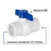 49154 - Válvula esfera de PVC 1-1/2" roscable, Foset