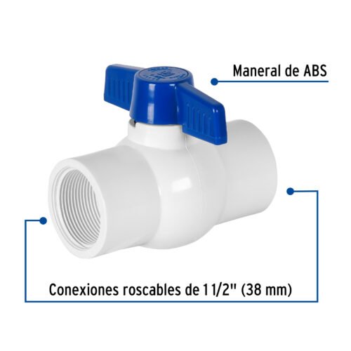 49154 - Válvula esfera de PVC 1-1/2" roscable, Foset