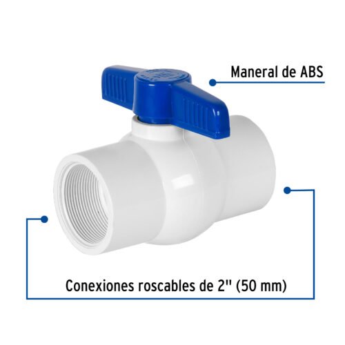 49155 - Válvula esfera de PVC 2" roscable, Foset