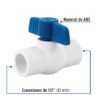 49156 - Válvula de esfera de PVC 1/2"para cementar, Foset