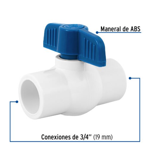 49157 - Válvula de esfera de PVC 3/4" para cementar, Foset