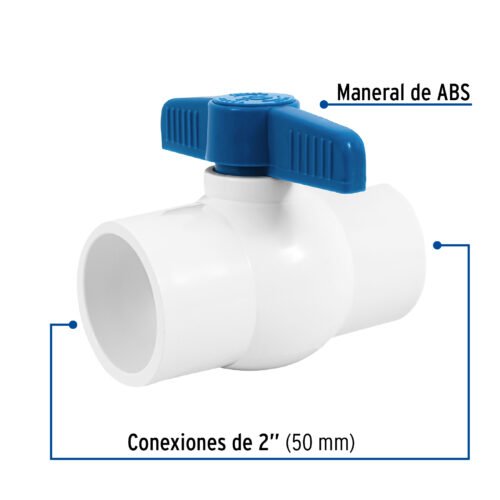 49161 - Válvula de esfera de PVC 2" para cementar, Foset