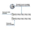 49177 - Manguera p/WC, acero inox, 1/2"x7/8", 35 cm