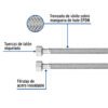 49178 - Manguera lavabo/fregadero, vinilo gris, 1/2" x 1/2", 40 cm