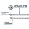 49179 - Manguera lavabo/fregadero, acero inox, 1/2" x 1/2", 40 cm