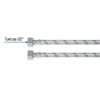 49179 - Manguera lavabo/fregadero, acero inox, 1/2" x 1/2", 40 cm
