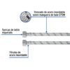 49182 - Manguera lavabo/fregadero, acero inox, 1/2" x 1/2", 55 cm