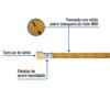 49185 - Manguera para gas, vinilo, 3/8" flare, 150 cm, FOSET