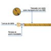 49186 - Manguera para gas, vinilo, 3/8" flare, 200 cm, FOSET