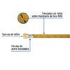 49188 - Manguera para gas, vinilo, 3/8" flare, 400 cm, FOSET