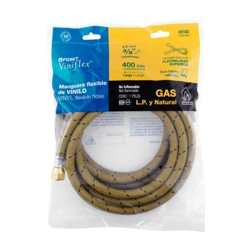 49188 - Manguera para gas, vinilo, 3/8" flare, 400 cm, FOSET