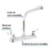 49191 - Mezcladora 8" fregadero cromo, cuello cobra, palanca, BASIC