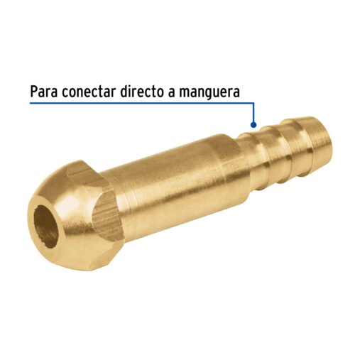 49197 - Punta pol de latón 3/8" x 6 cm, de espiga, Foset