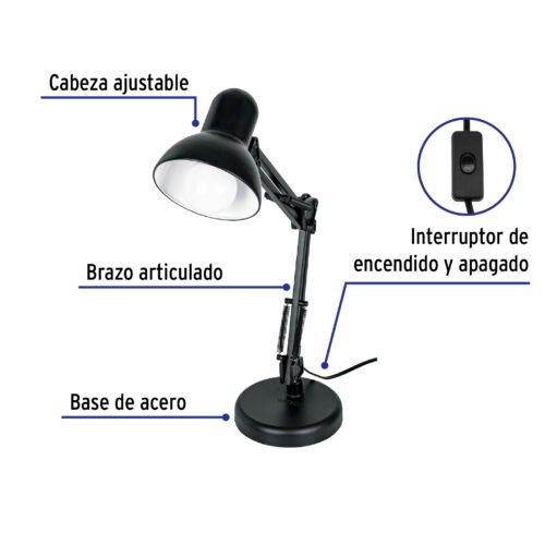49200 - Lámpara de escritorio con brazo oscilante