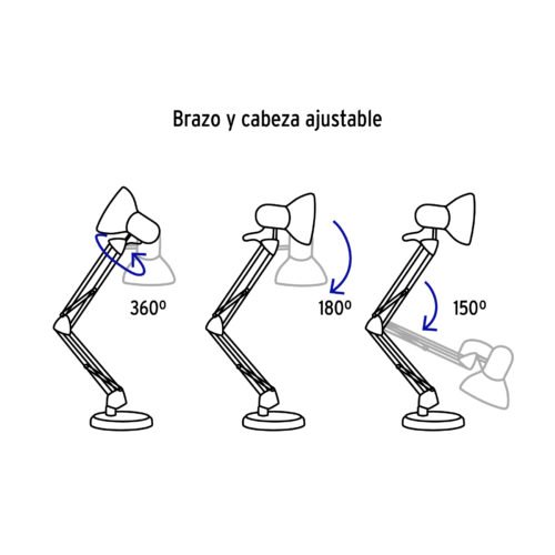 49200 - Lámpara de escritorio con brazo oscilante