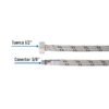49202 - Manguera para monomando, acero inox, 1/2" x 3/8" UNF, 55cm