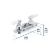 49203 - Mezcladora 4" para lavabo, nariz larga, manerales cono