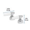 49214 - Juego de manerales cono p/lavabo-fregadero, cromo, Basic