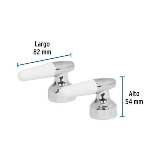 49214 - Juego de manerales cono p/lavabo-fregadero, cromo, Basic