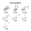 49214 - Juego de manerales cono p/lavabo-fregadero, cromo, Basic