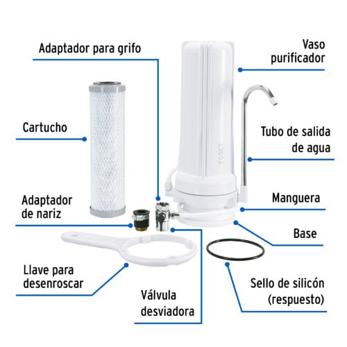 49217 - Purificador de agua, sobre tarja, Foset