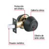 49223 - Cerrojo llave-llave negro, llave de puntos, HERMEX