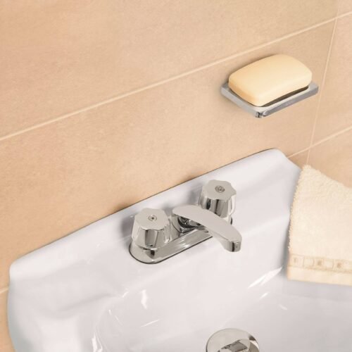 49230 - Mezcladora 4" para lavabo, nariz larga, cartucho cerámico