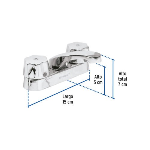 49230 - Mezcladora 4" para lavabo, nariz larga, cartucho cerámico