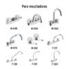 49243 - Juego de manerales hex metálicos p/lav-fregadero,cromo,Basic