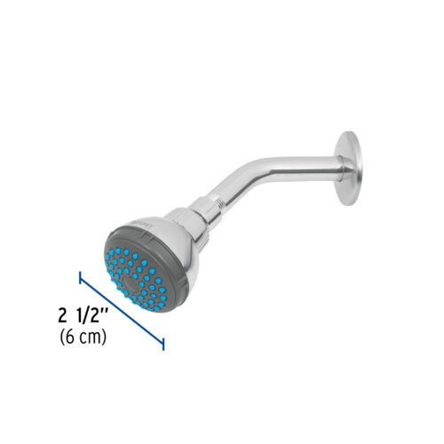 49245 - Regadera redonda 2-1/2" brazo y chapetón de acero, Basic
