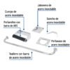 49255 - Juego de 5 accesorios para baño, acero inoxidable, BASIC