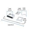 49255 - Juego de 5 accesorios para baño, acero inoxidable, BASIC