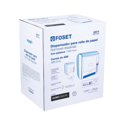 49274 - Dispensador de ABS para toalla de papel en rollo,humo, FOSET