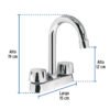 49275 - Mezcladora 4" para lavabo, cuello bar, cartucho cerámico