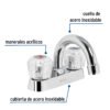 49276 - Mezcladora 4" para lavabo, cuello curvo, manerales acrílico