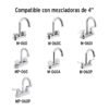 49285 - Cuello tipo bar para mezcladora de lavabo, cromo, Basic