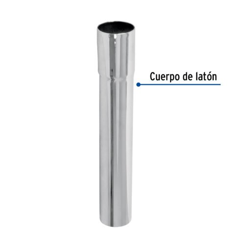 49297 - Extensión 20 cm latón cromado para contra de lavabo, 1-1/4"