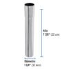 49297 - Extensión 20 cm latón cromado para contra de lavabo, 1-1/4"