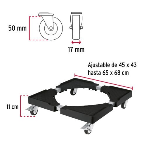 49301 - Base universal con ruedas para línea blanca, FIERO