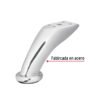 49302 - Pata para sofa y mueble, cromo, 90 mm altura, HERMEX