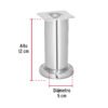 49303 - Pata para sofa y mueble, cromo, 120 mm altura, HERMEX