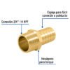 49306 - Adaptador macho de latón 3/4" para poliducto, Foset