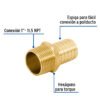 49307 - Adaptador macho de latón 1" para poliducto, Foset