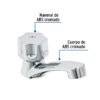 49309 - Llave individual lavabo, ABS, hexagonal, BASIC