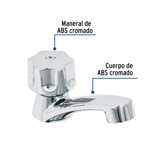 49309 - Llave individual lavabo, ABS, hexagonal, BASIC