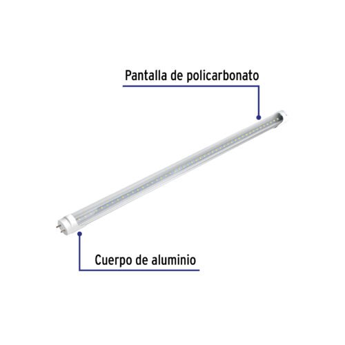 49310 - Tubo de LED T8 36 W base G13 pantalla policarbonato, Volteck