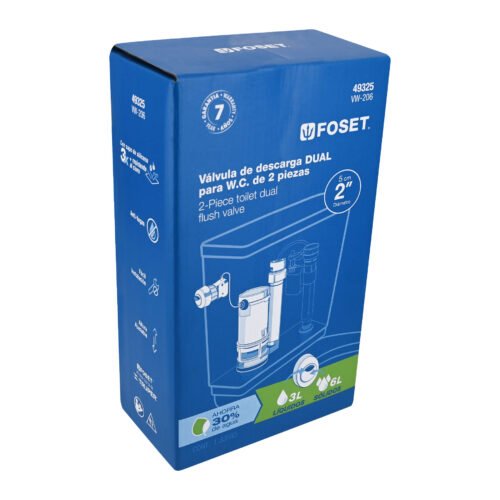 49325 - Válvula de descarga sistema dual para tanque bajo, Foset