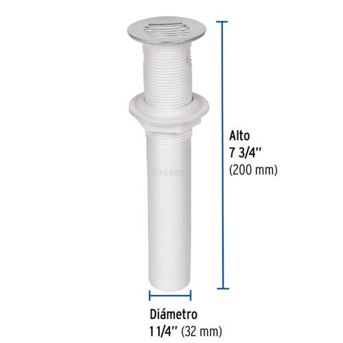 49333 - Contra para lavabo c/rebosadero, polipropileno, 1-1/4"