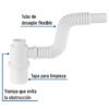 49334 - Céspol de bote 1-1/2", s/contra, polipropileno, p/fregadero