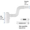 49334 - Céspol de bote 1-1/2", s/contra, polipropileno, p/fregadero